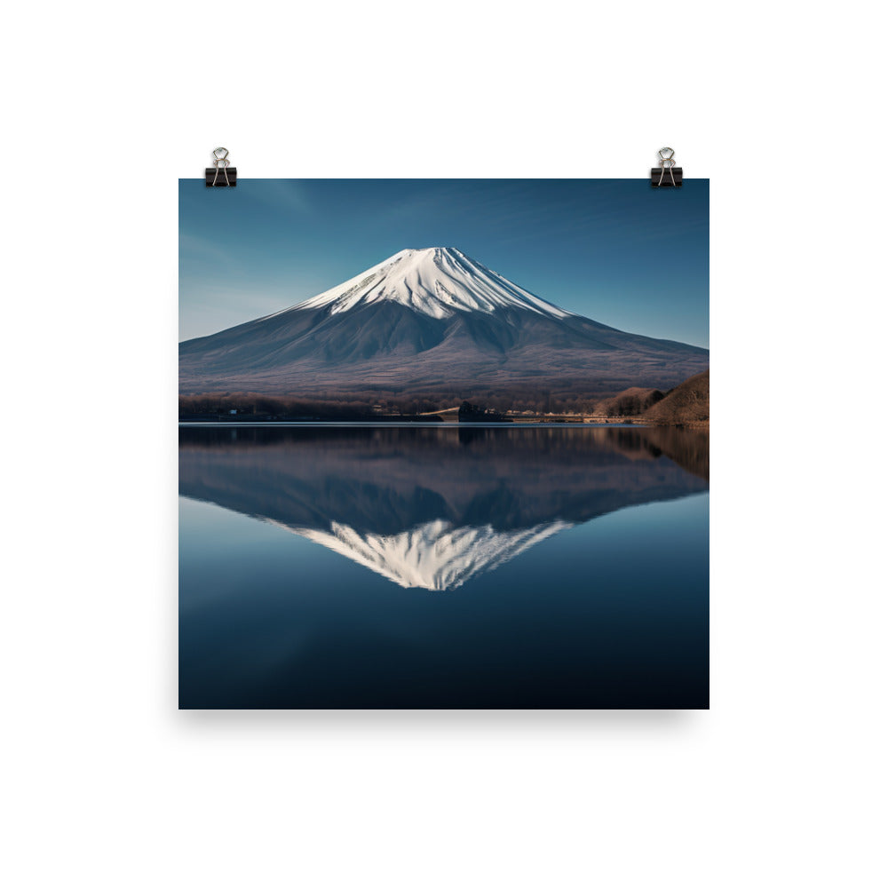 Reflections of Mount Fuji photo  paper poster - Posterfy.AI