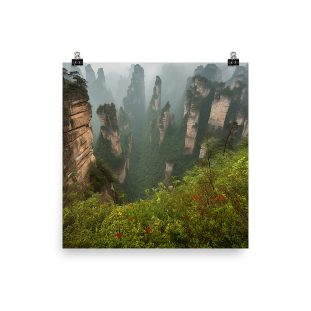 Zhangjiajies Flora and Fauna photo paper poster - Posterfy.AI