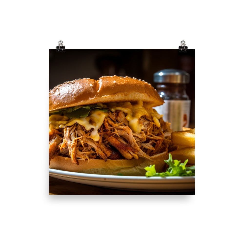 Ultimate Pulled Pork Sandwich photo paper poster - Posterfy.AI