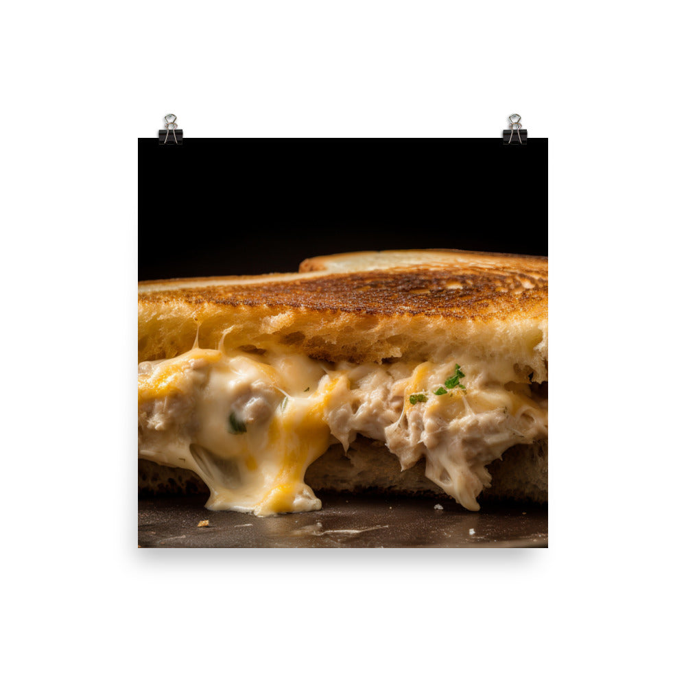 Mouthwatering Tuna Melt photo paper poster - Posterfy.AI