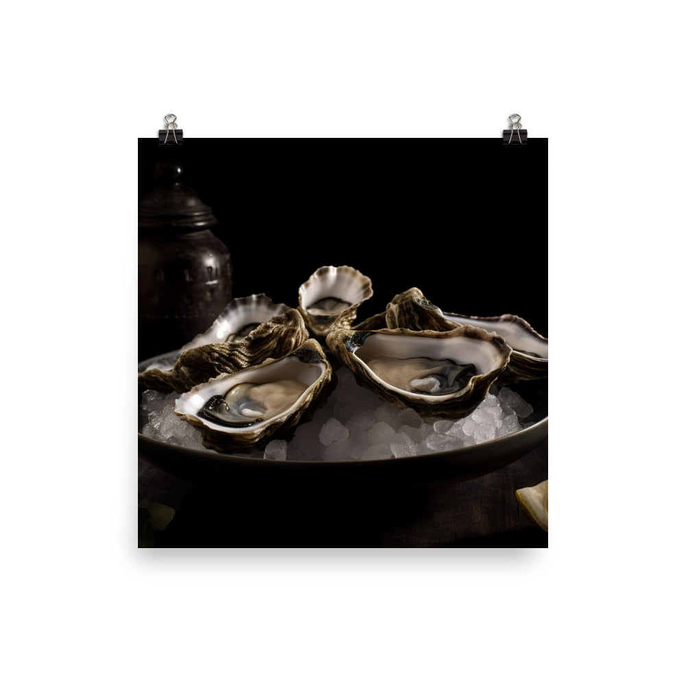 Savory Belon Oysters photo paper poster - Posterfy.AI