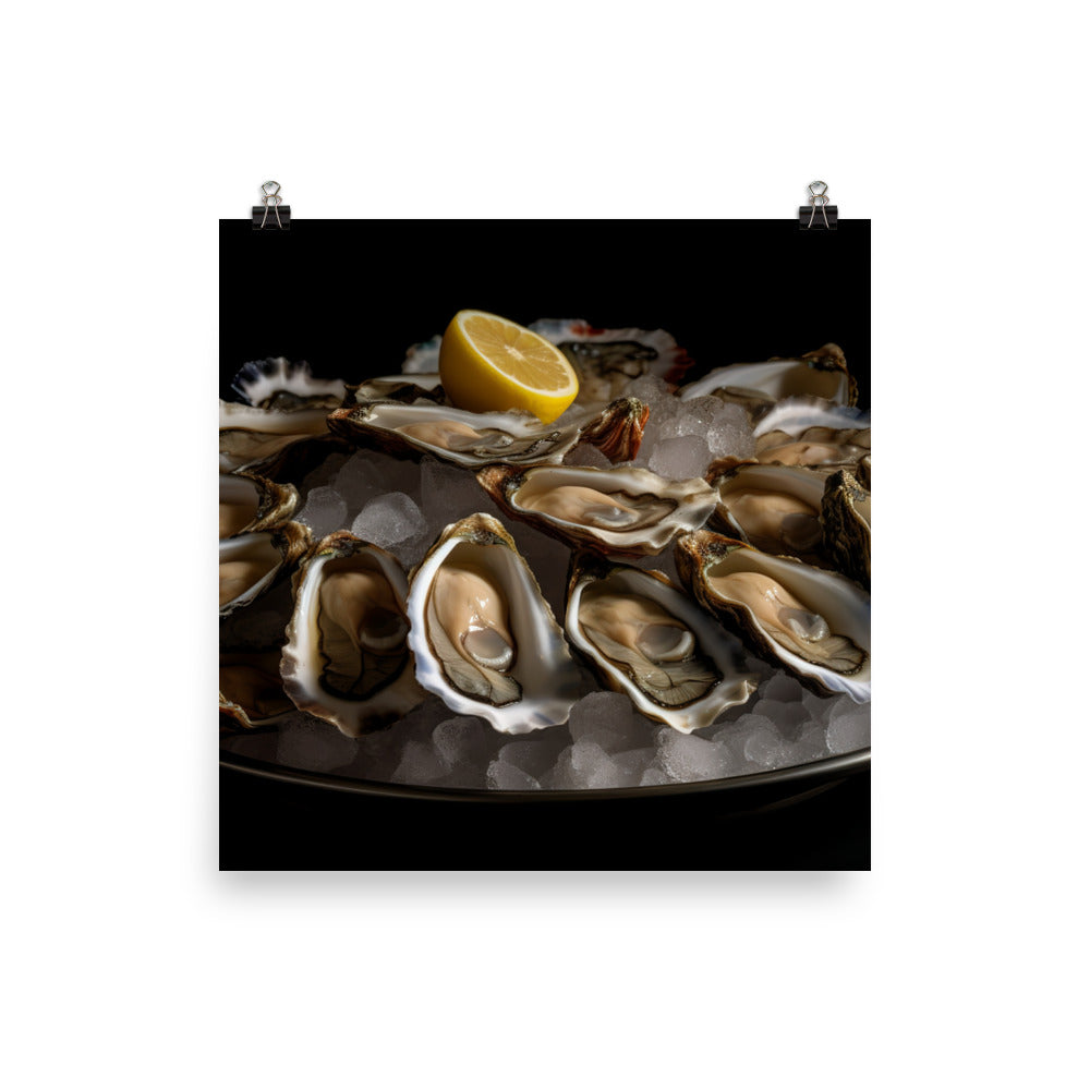 Sydney Rock Oysters on the Half Shell photo paper poster - Posterfy.AI