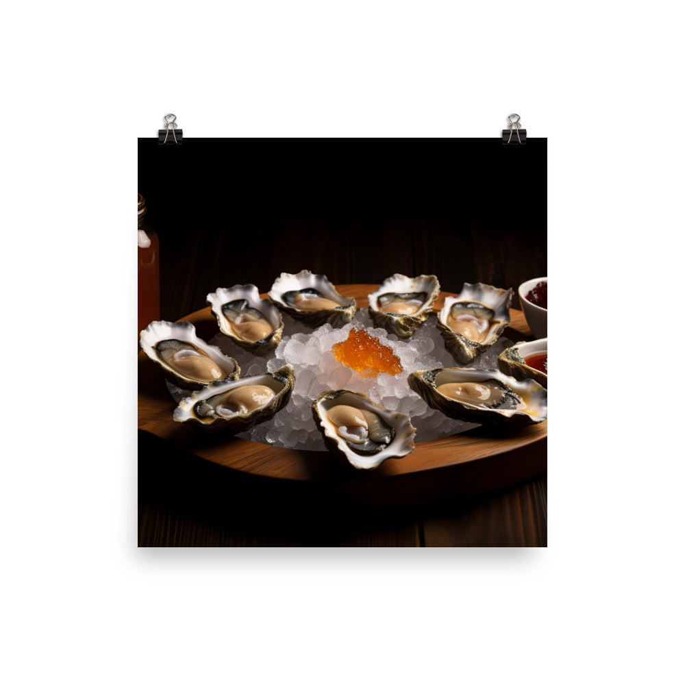 Savor the Sweetness of Kumamoto Oysters photo paper poster - Posterfy.AI