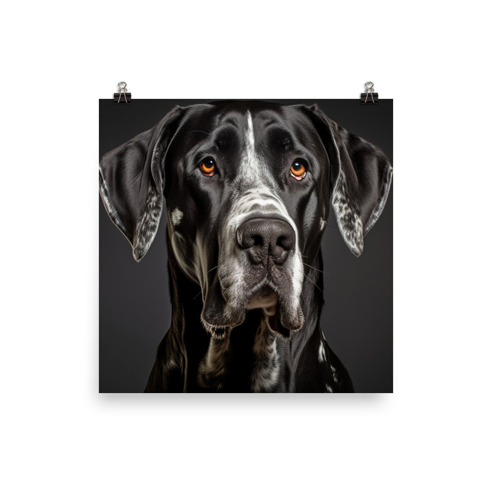 Noble Great Dane Portrait photo paper poster - Posterfy.AI