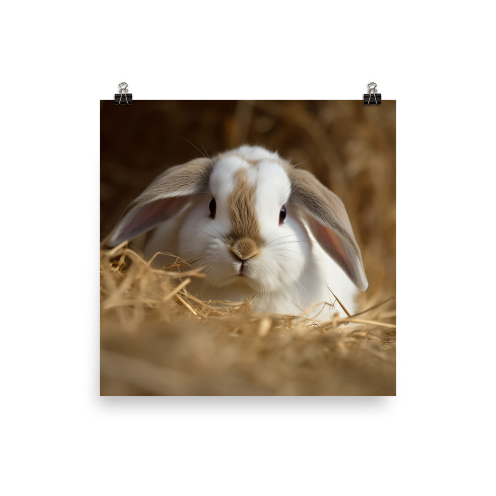 Mini Rex Bunny Photo paper poster - PosterfyAI.com
