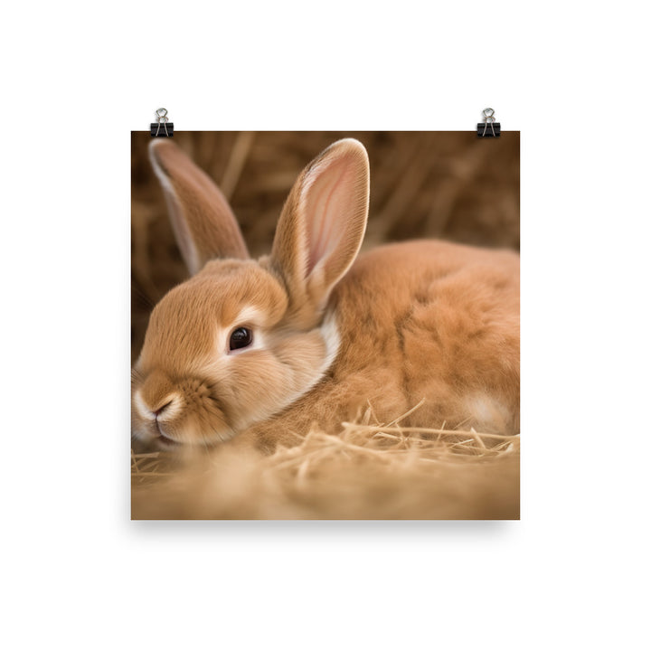 Mini Rex Bunny Photo paper poster - PosterfyAI.com