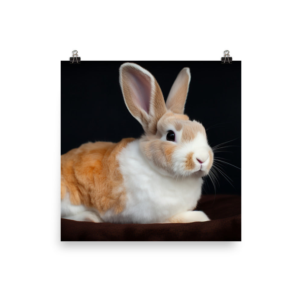 Mini Rex Bunny Photo paper poster - PosterfyAI.com