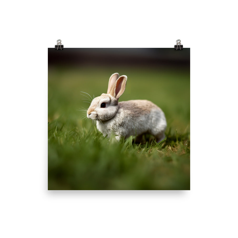 Mini Rex Bunny Photo paper poster - PosterfyAI.com