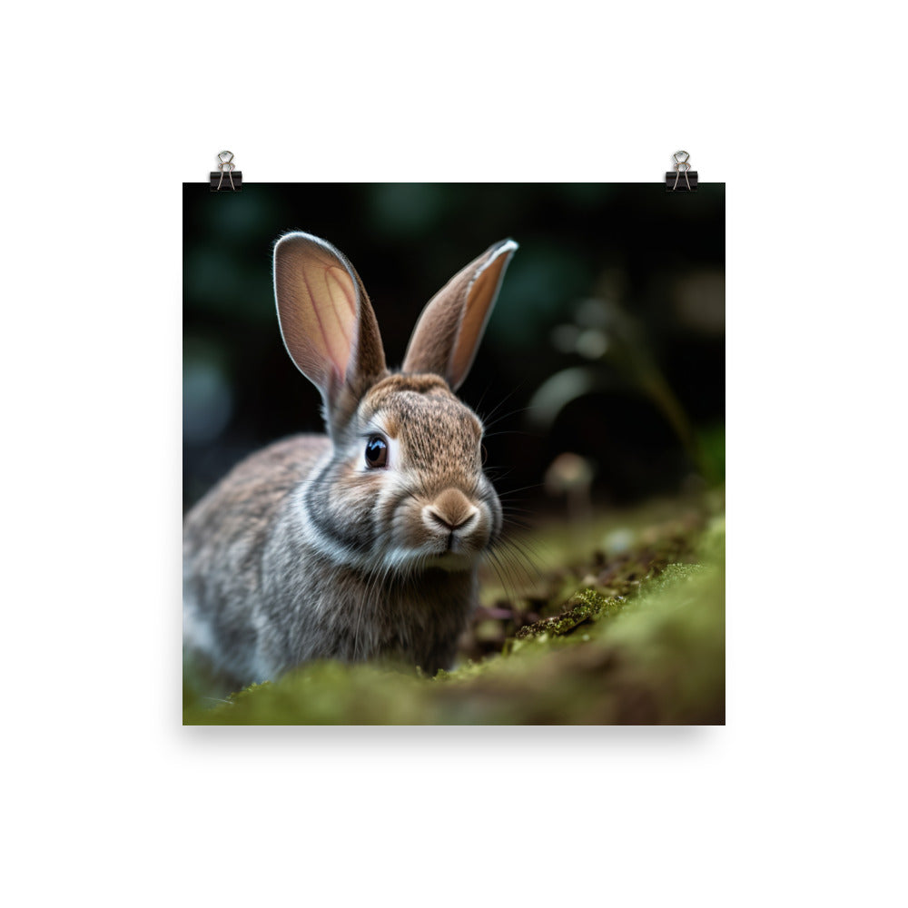 Mini Rex Bunny Photo paper poster - PosterfyAI.com
