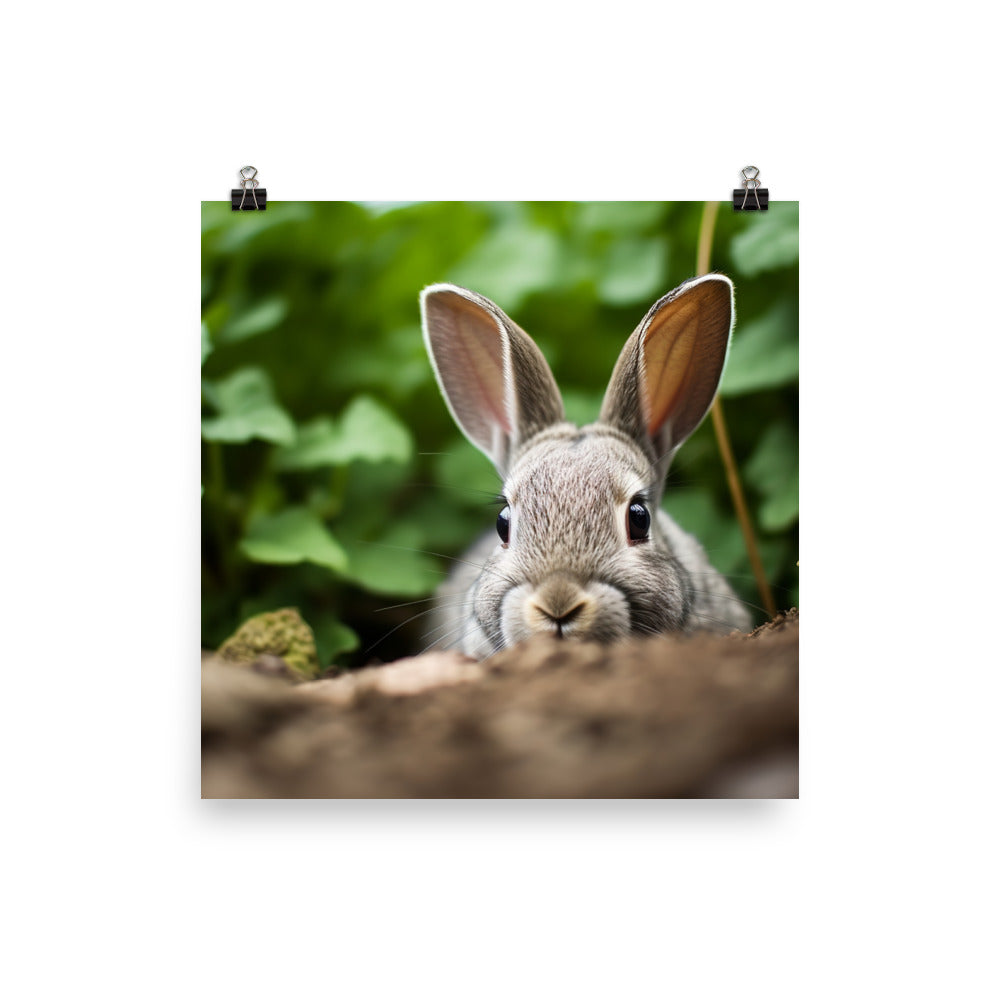 Mini Rex Bunny Photo paper poster - PosterfyAI.com