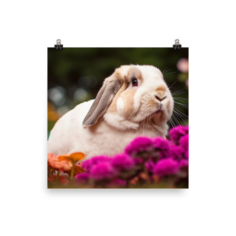Majestic French Lop Photo paper poster - PosterfyAI.com