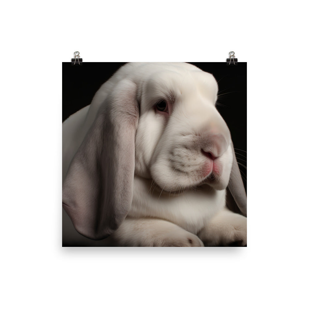 Majestic English Lop Photo paper poster - PosterfyAI.com