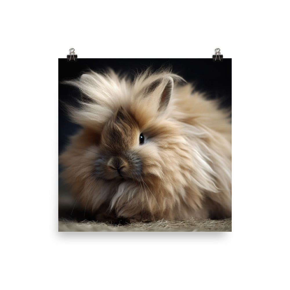 Lionhead Bunny Photo paper poster - PosterfyAI.com