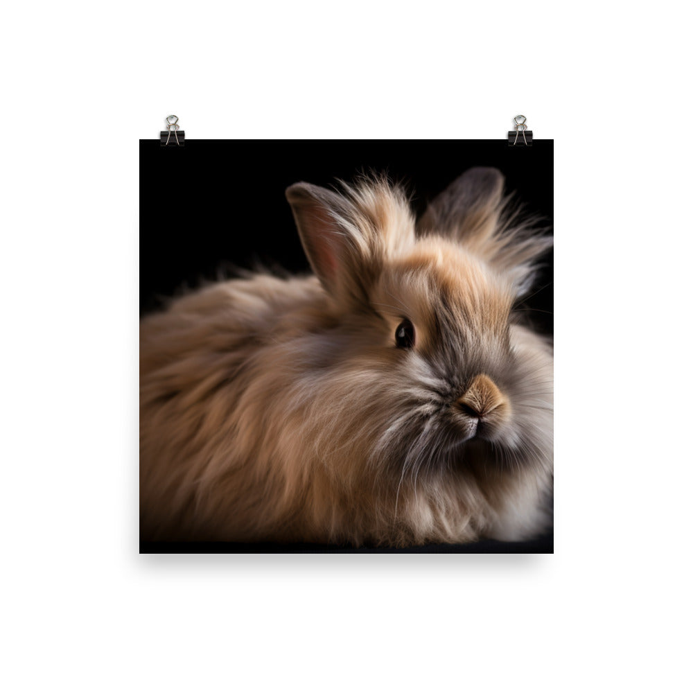 Lionhead Bunny Photo paper poster - PosterfyAI.com