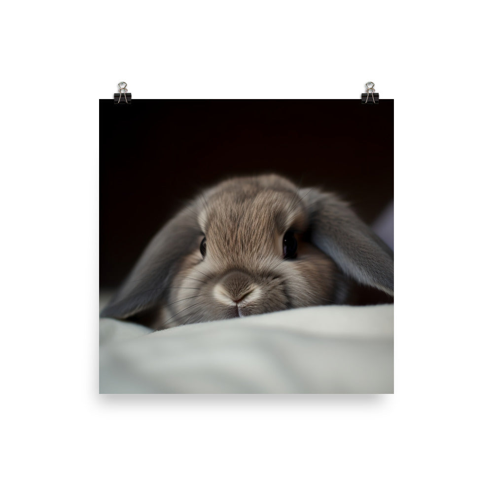 Holland Lop Photo paper poster - PosterfyAI.com