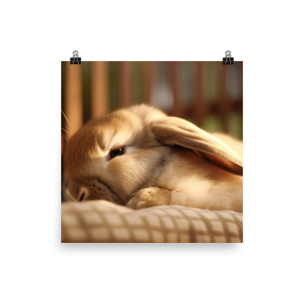 Holland Lop Photo paper poster - PosterfyAI.com
