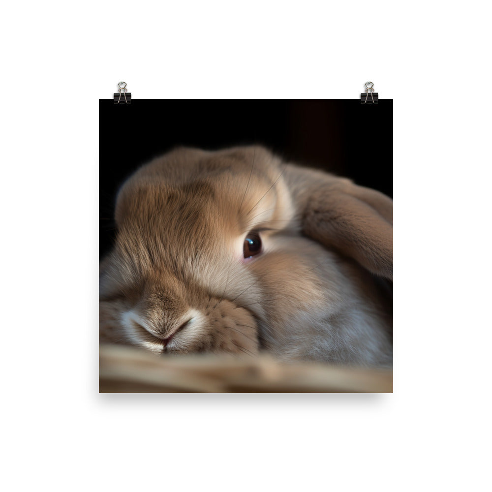 Holland Lop Photo paper poster - PosterfyAI.com