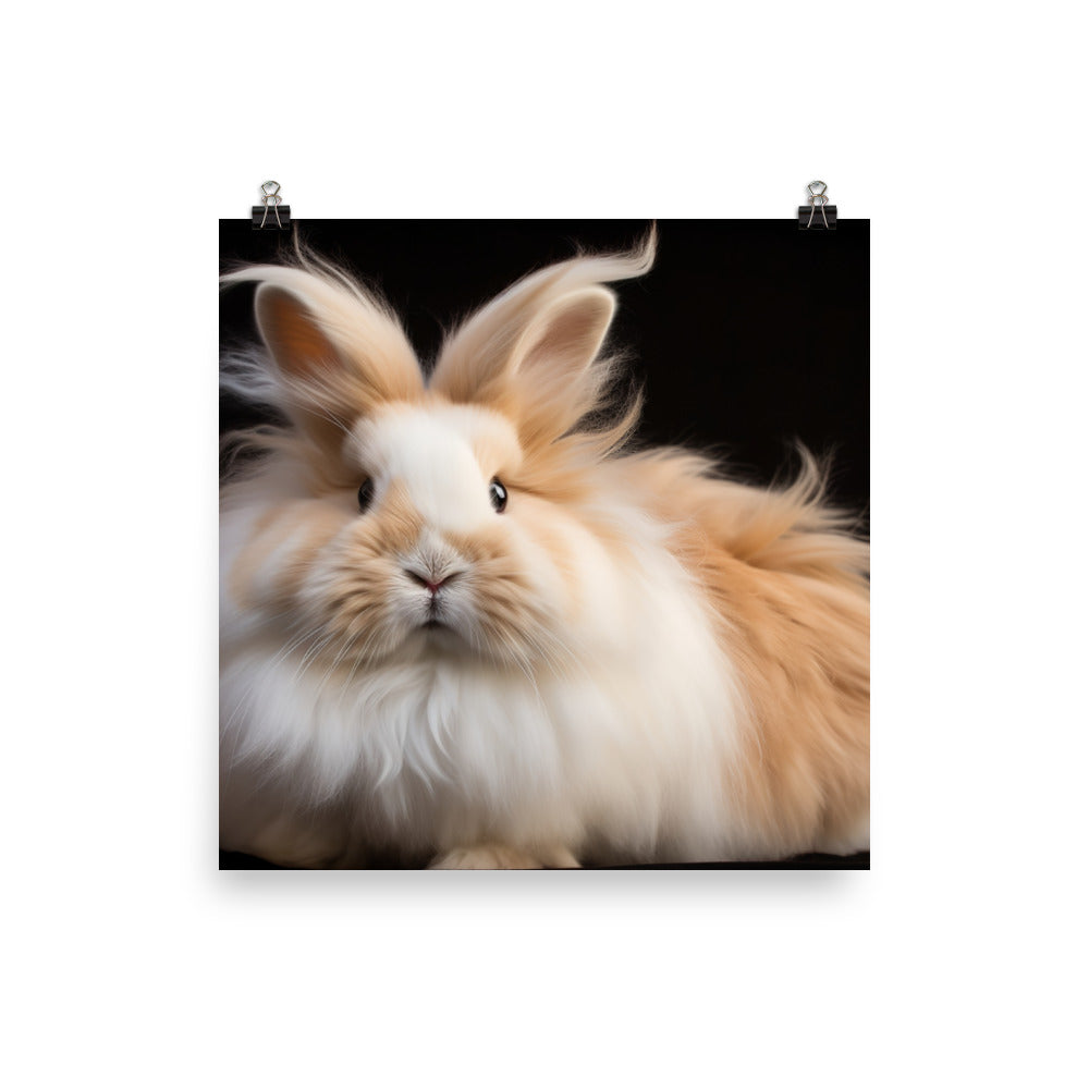 Gorgeous Lionhead Bunny Photo paper poster - PosterfyAI.com