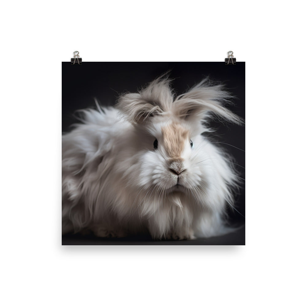 Gorgeous Lionhead Bunny Photo paper poster - PosterfyAI.com