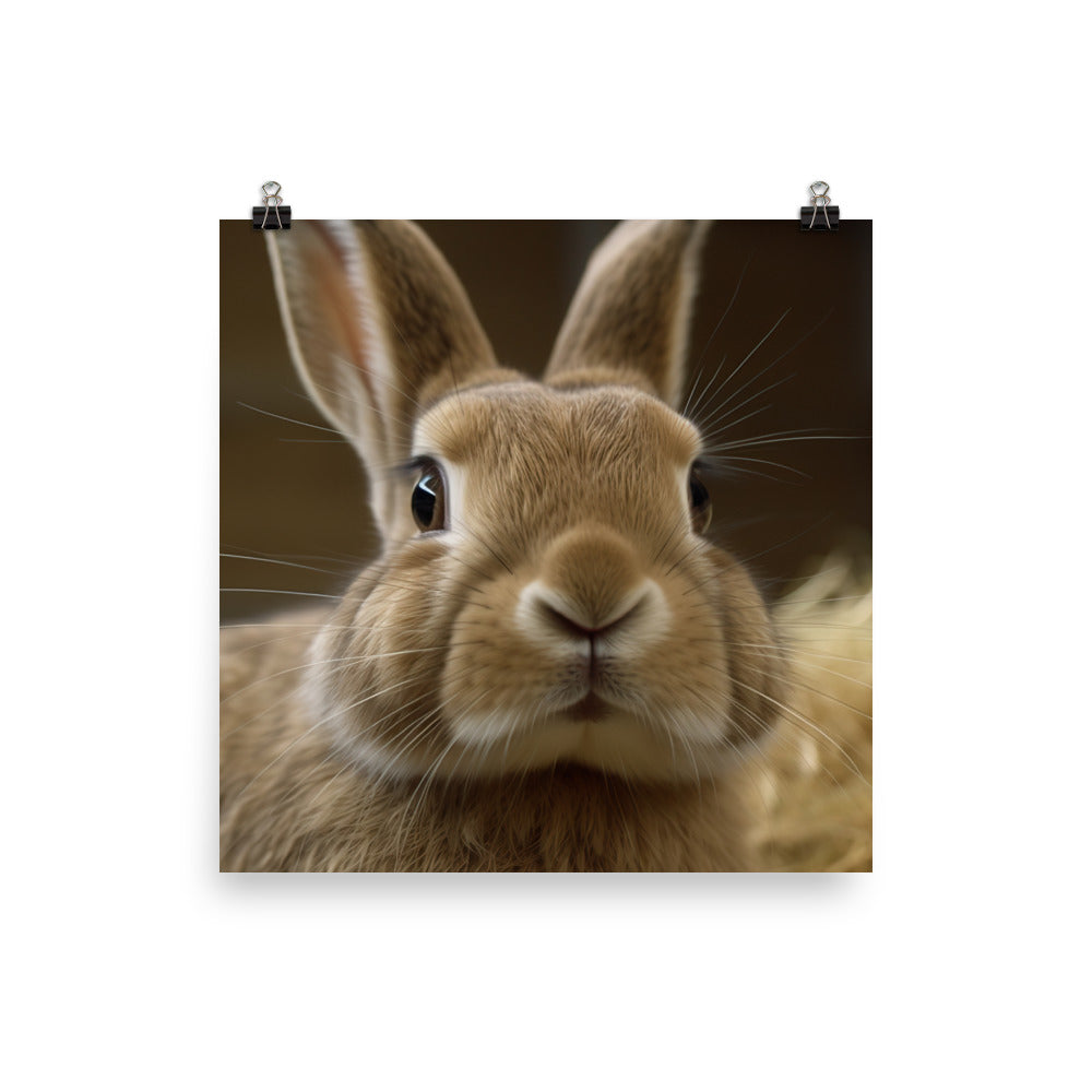 Flemish Giant Rabbits Photo paper poster - PosterfyAI.com
