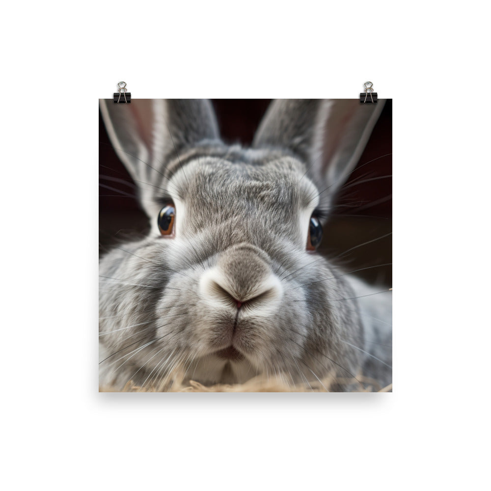 Flemish Giant Rabbits Photo paper poster - PosterfyAI.com