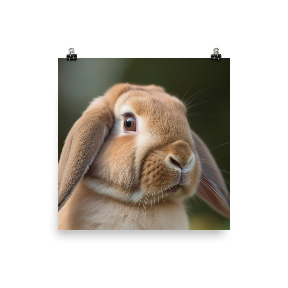 French Lop Portrait Photo paper poster - PosterfyAI.com