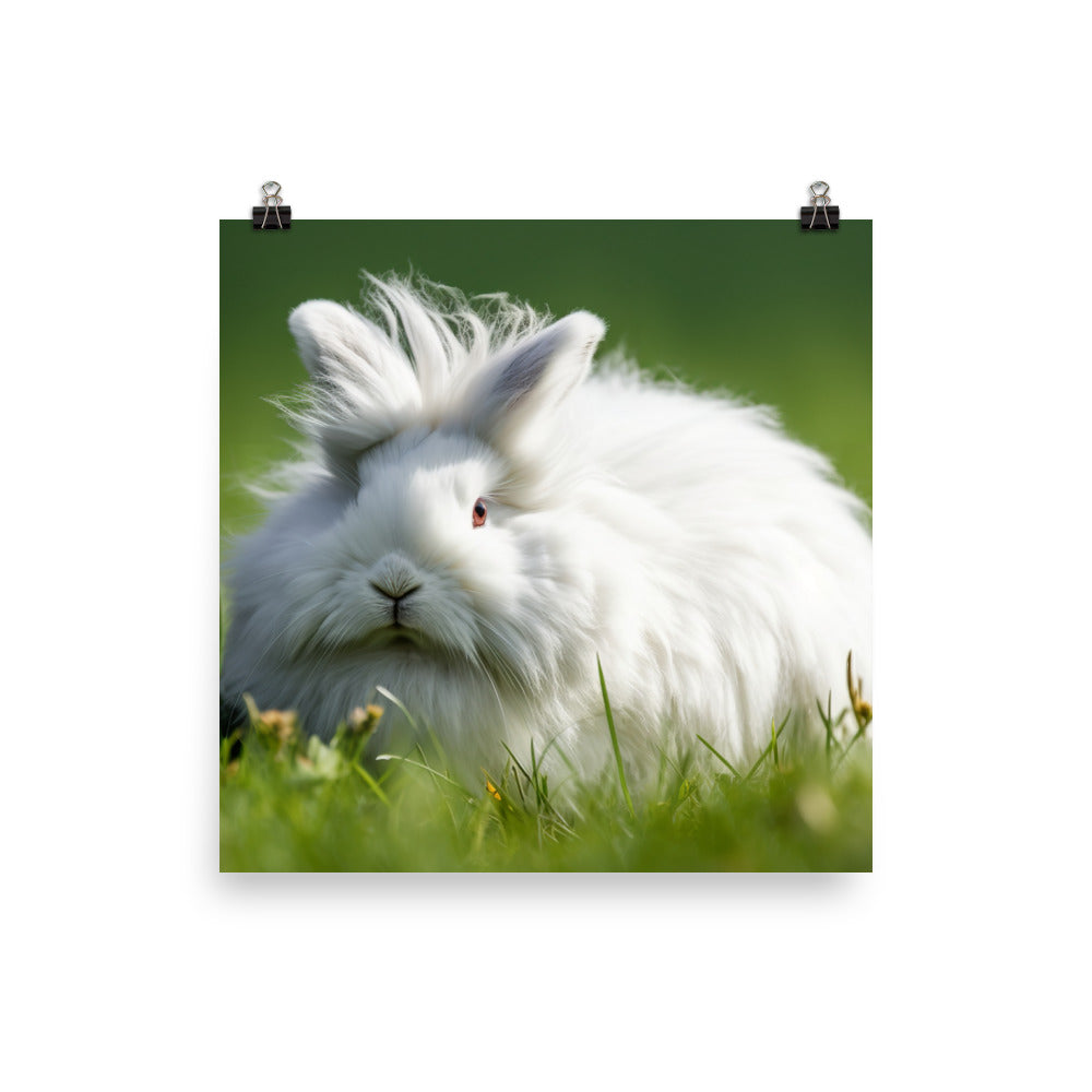 Fluffy Bunny Photo paper poster - PosterfyAI.com