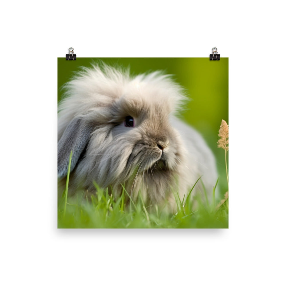 Fluffy American Fuzzy Lop Photo paper poster - PosterfyAI.com