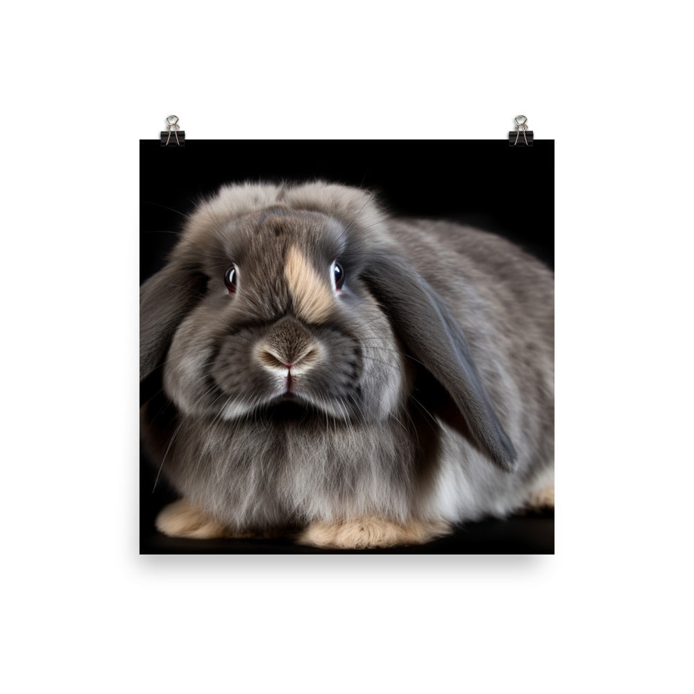 American Fuzzy Lop Portrait Photo paper poster - PosterfyAI.com