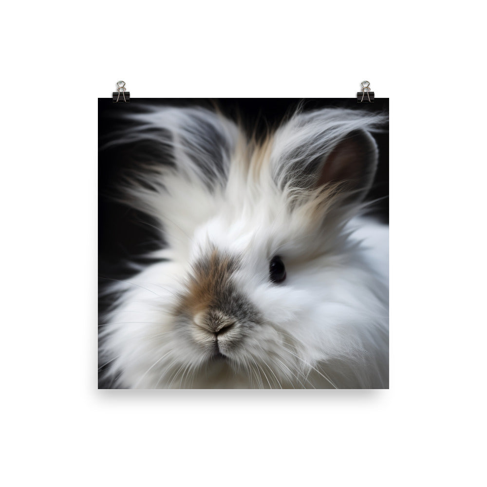 Adorable Lionhead Bunny Photo paper poster - PosterfyAI.com