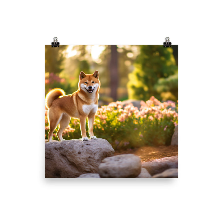 Magnificent Shiba Inu photo paper poster - Posterfy.AI