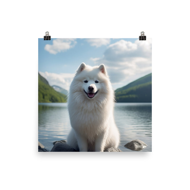 Samoyed Serenity photo paper poster - Posterfy.AI