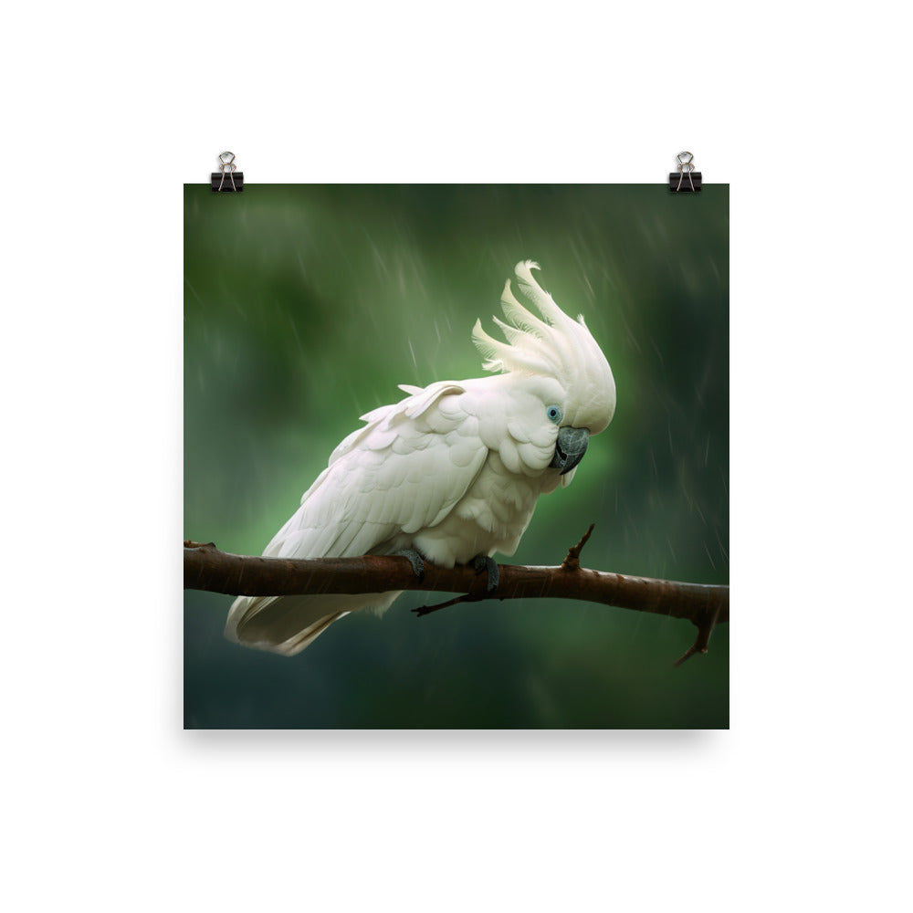 Umbrella Cockatoo Photo paper poster - PosterfyAI.com