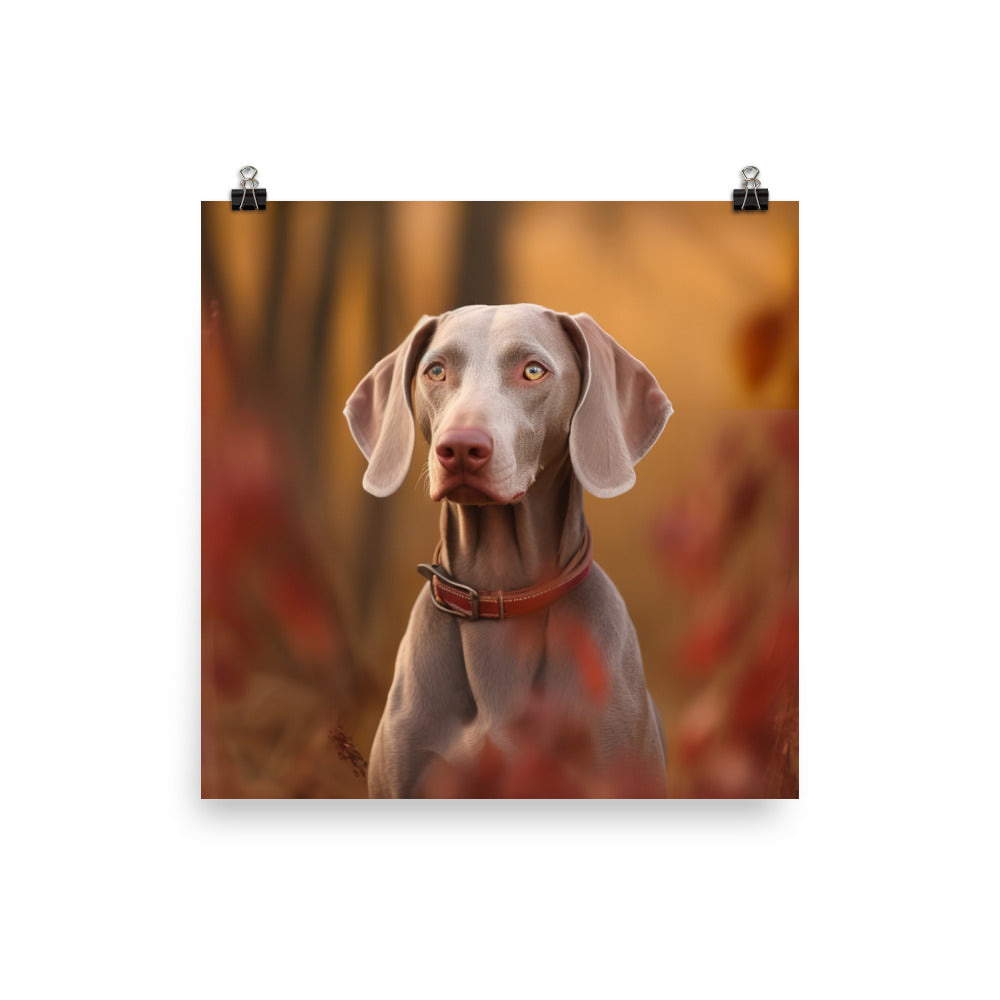 Weimaraner in Nature Photo paper poster - PosterfyAI.com