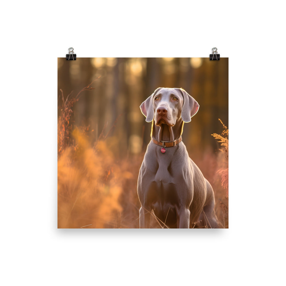 Weimaraner in Nature Photo paper poster - PosterfyAI.com
