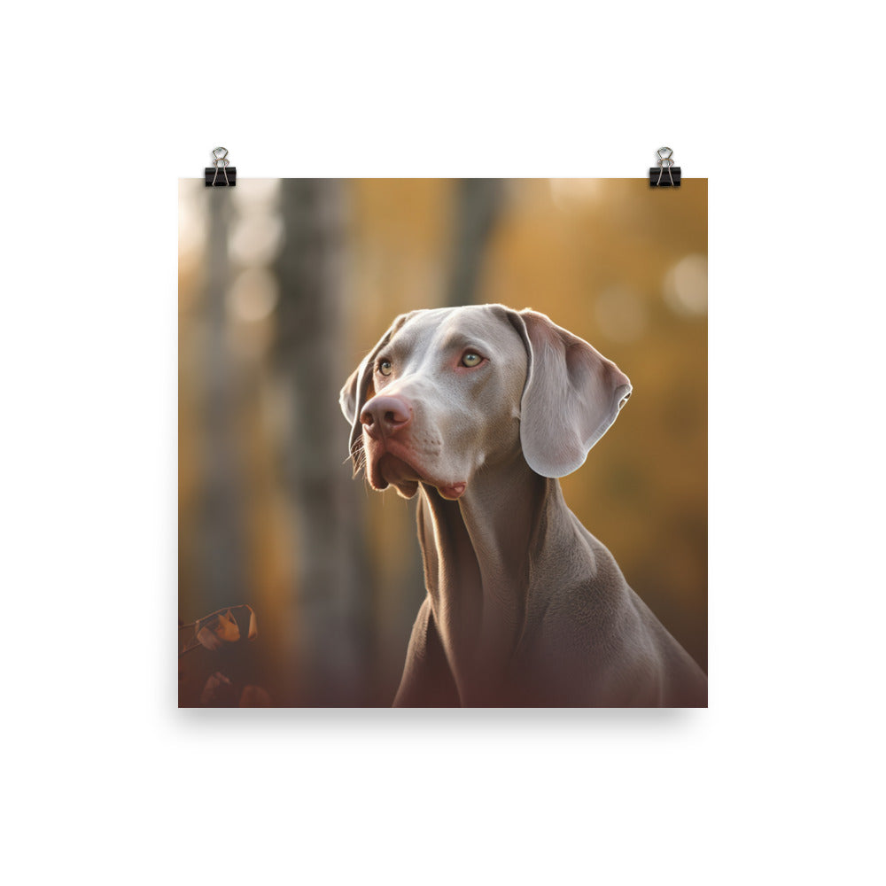 Weimaraner in Nature Photo paper poster - PosterfyAI.com