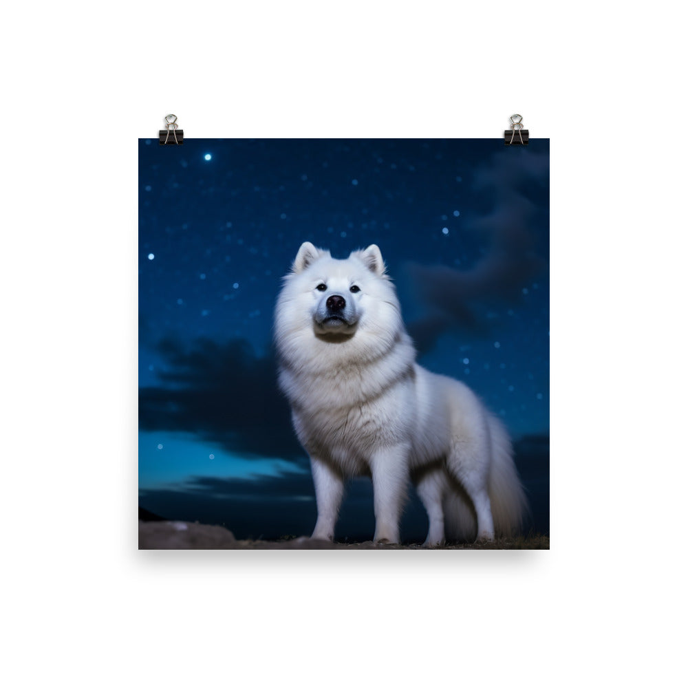 Samoyed Star Photo paper poster - PosterfyAI.com