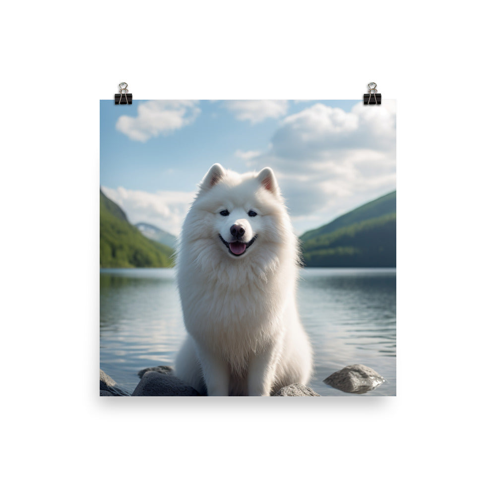 Samoyed Serenity Photo paper poster - PosterfyAI.com