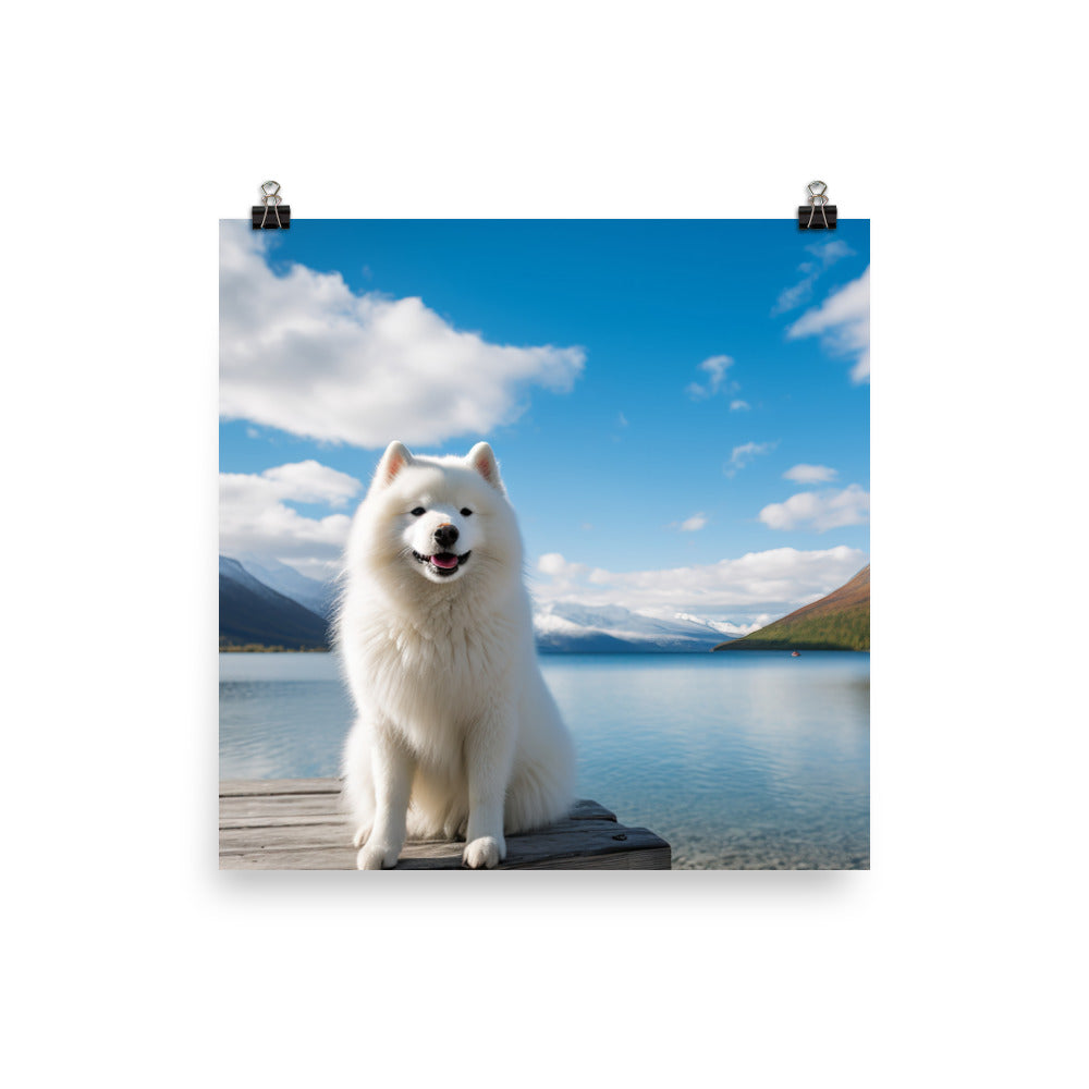 Samoyed Serenity Photo paper poster - PosterfyAI.com