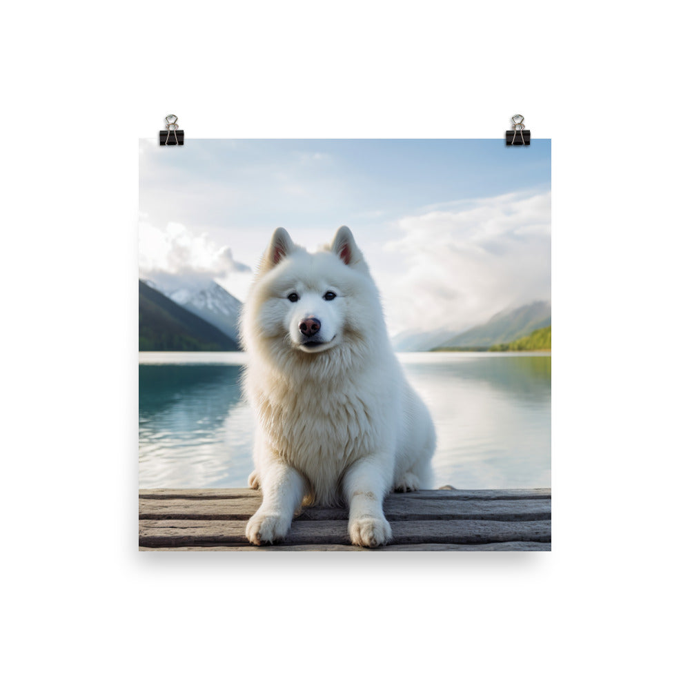 Samoyed Serenity Photo paper poster - PosterfyAI.com