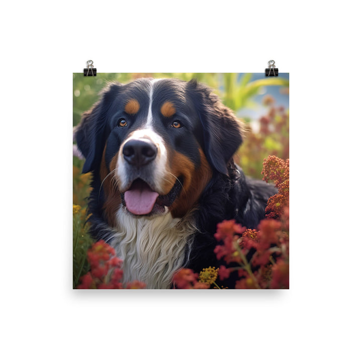 Regal Bernese Mountain Dog Photo paper poster - PosterfyAI.com