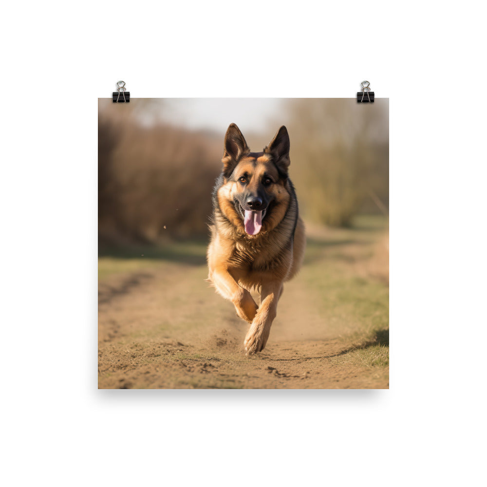 German Shepherd Photo paper poster - PosterfyAI.com