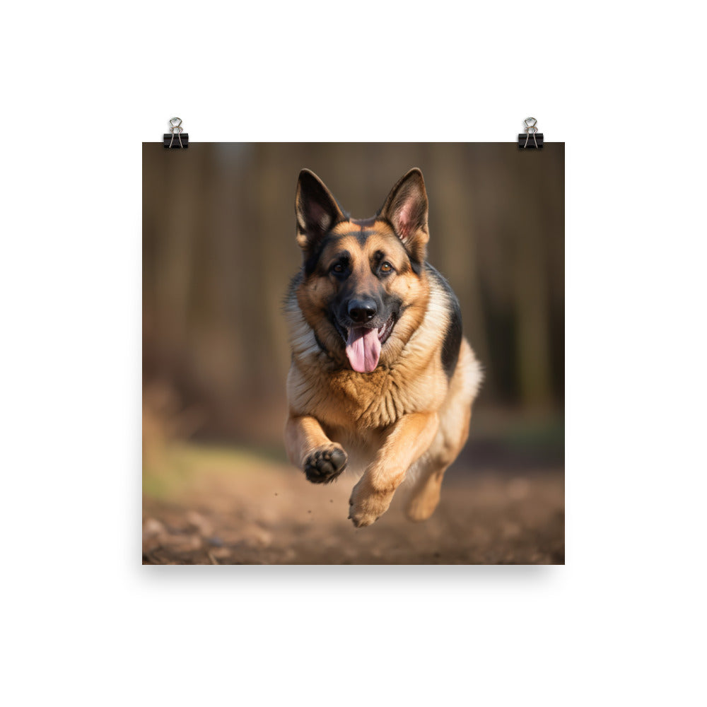 German Shepherd Photo paper poster - PosterfyAI.com