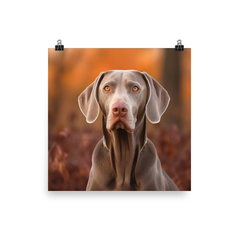 Majestic Weimaraner Photo paper poster - PosterfyAI.com