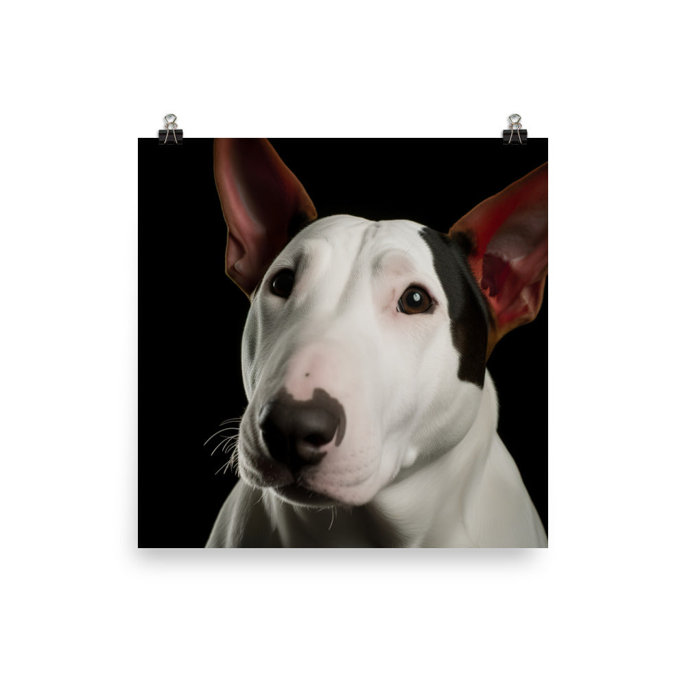 Majestic Bull Terrier Photo paper poster - PosterfyAI.com