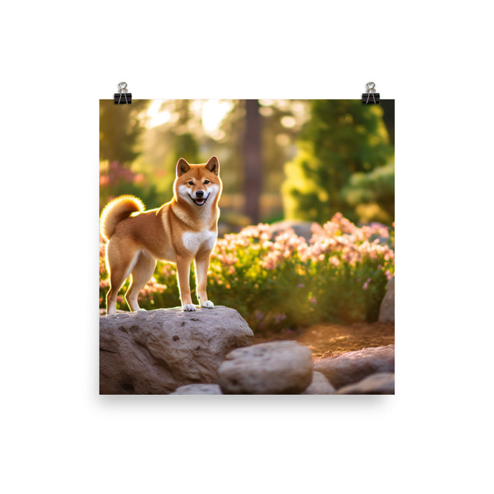 Magnificent Shiba Inu Photo paper poster - PosterfyAI.com