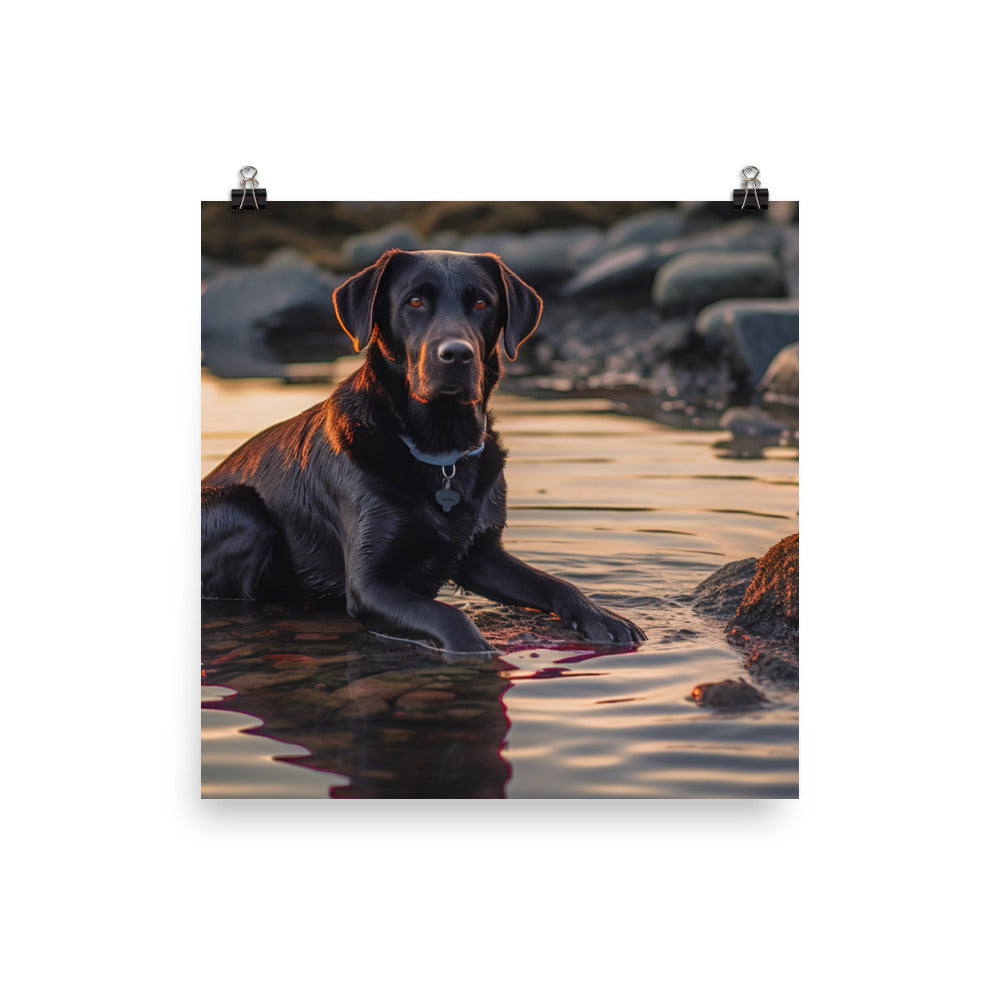 Intelligent Labrador Retriever Photo paper poster - PosterfyAI.com