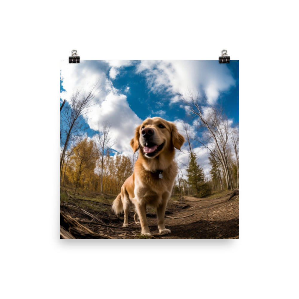 Golden Retriever Photo paper poster - PosterfyAI.com
