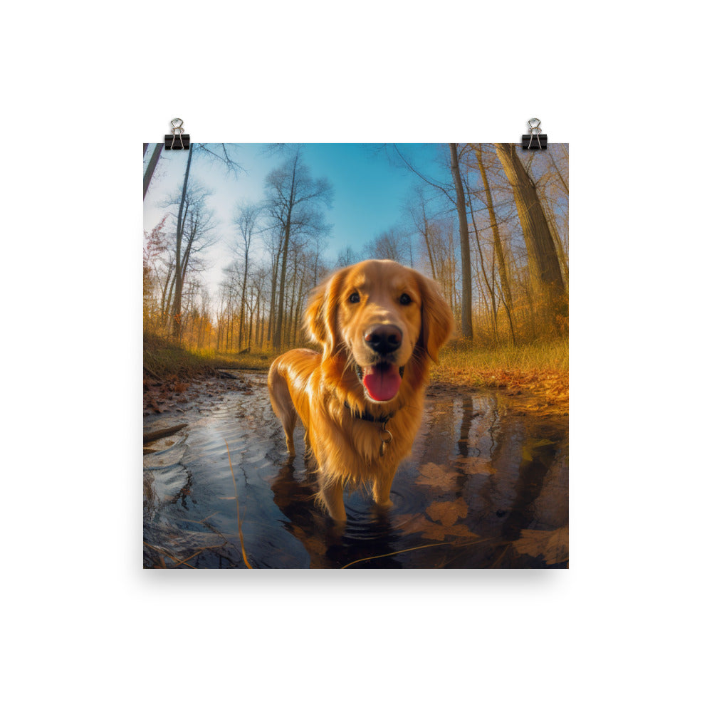 Golden Retriever Photo paper poster - PosterfyAI.com