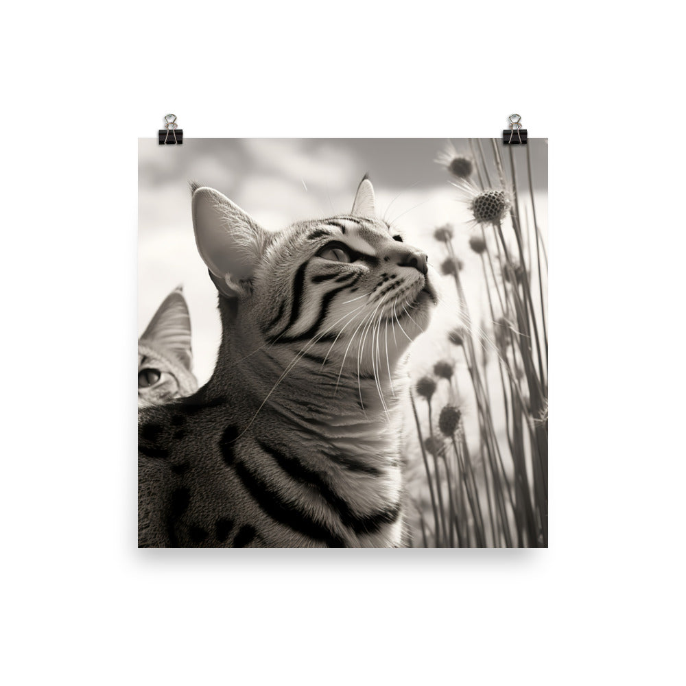 Egyptian Mau Cat Photo paper poster - PosterfyAI.com
